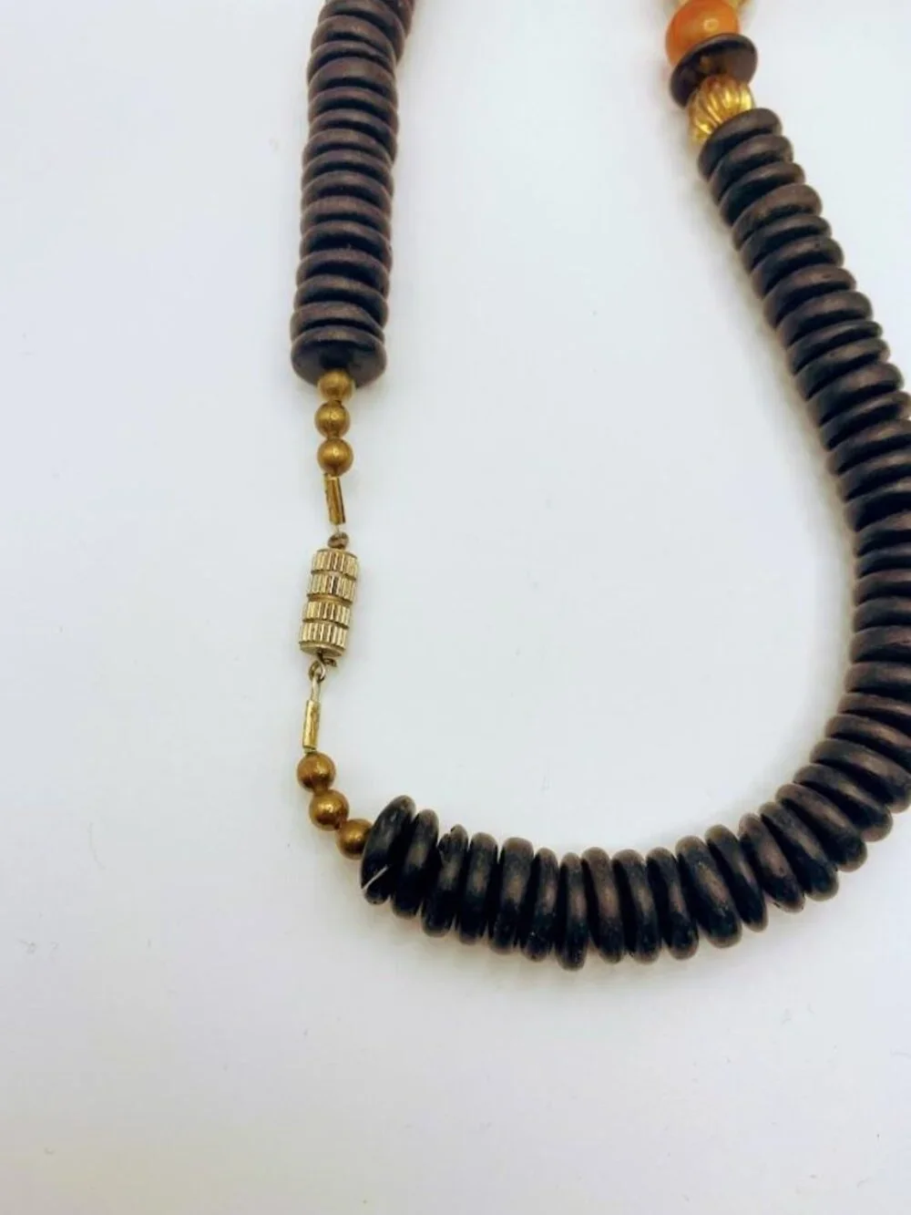 Lee Sands Coral and Onyx Inlaid Mosaic Lion Pendant Necklace